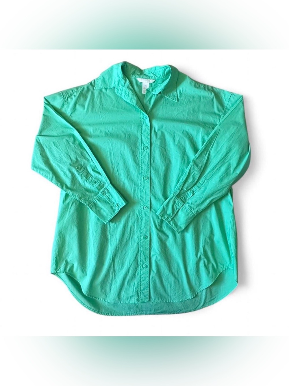 H&M Oversized Green Button Down Shirt